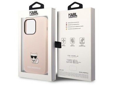 Karl Lagerfeld KLHCP14LSLCTPI iPhone 14 Pro 6.1 "hardcase light pink / light pink Silicone Choupette Karl Lagerfeld KLHCP14LSLCTPI iPhone 14 Pro 6.1 "hardcase light pink / light pink Silicone Choupette