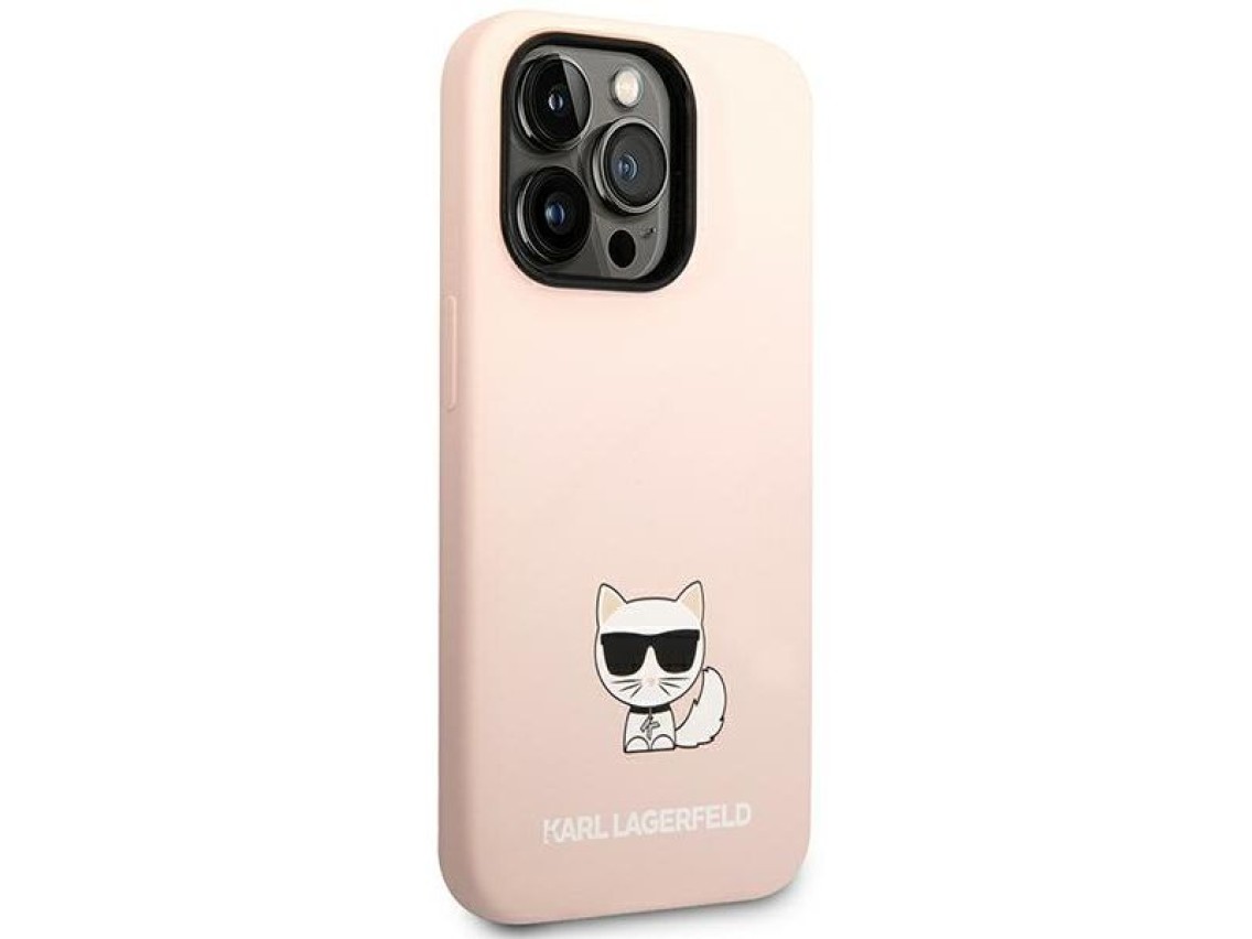 Karl Lagerfeld KLHCP14XSLCTPI Capa rígida rosa claro / Corpo em silicone rosa claro Choupette