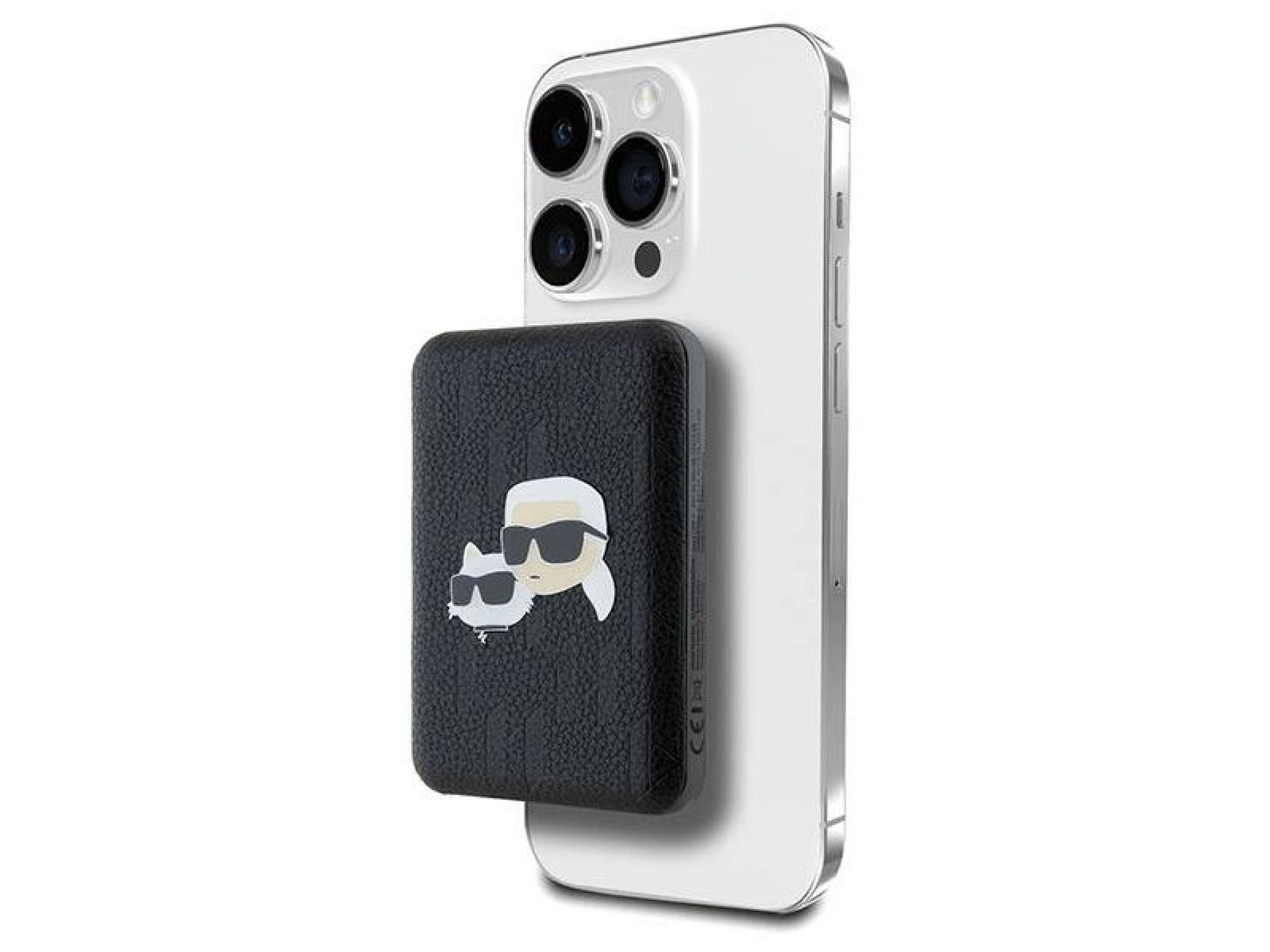 Batería externa inductiva Karl Lagerfeld KLPB5FPGKSKCHK 16W 5000mAh negro/negro Karl&Choupette Head