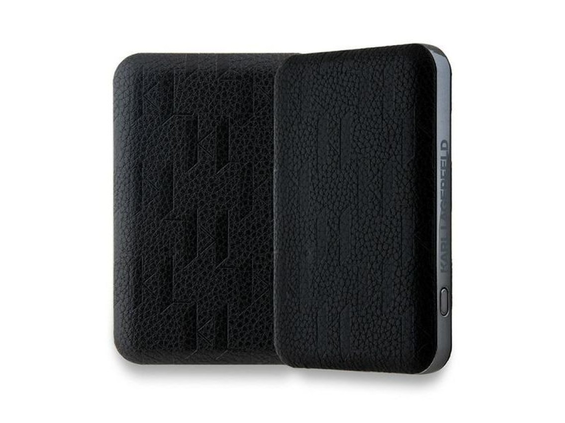 Batería externa inductiva Karl Lagerfeld KLPB5FPGKSCHHK 16W 5000mAh negra/negra Choupette Head Pin M