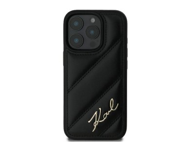 Karl Lagerfeld Quilted Signature iPhone 16 Pro Case - Black Karl Lagerfeld Quilted Signature iPhone 16 Pro Case - Black