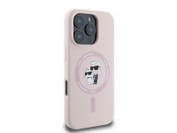 Karl Lagerfeld Silicone Karl&Choupette Heads MagSafe Case for iPhone 16 Pro Max - Pink Karl Lagerfeld Silicone Karl&Choupette Heads MagSafe Case for iPhone 16 Pro Max - Pink