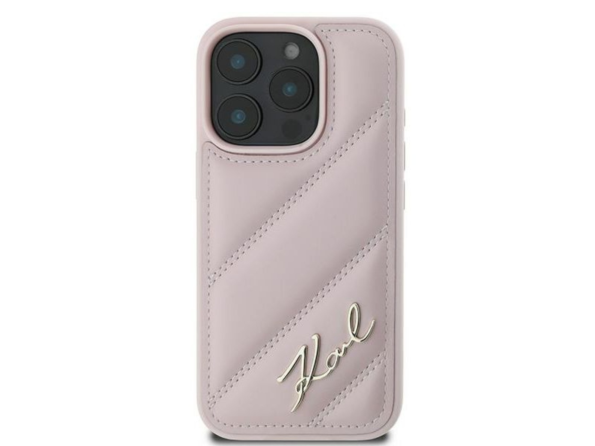 Capa Karl Lagerfeld Matelassada para iPhone 16 Pro Max - Rosa