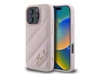Funda acolchada con la firma de Karl Lagerfeld para iPhone 16 Pro - Rosa Funda acolchada con la firma de Karl Lagerfeld para iPhone 16 Pro - Rosa