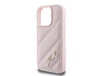 Funda acolchada con la firma de Karl Lagerfeld para iPhone 16 Pro - Rosa Funda acolchada con la firma de Karl Lagerfeld para iPhone 16 Pro - Rosa