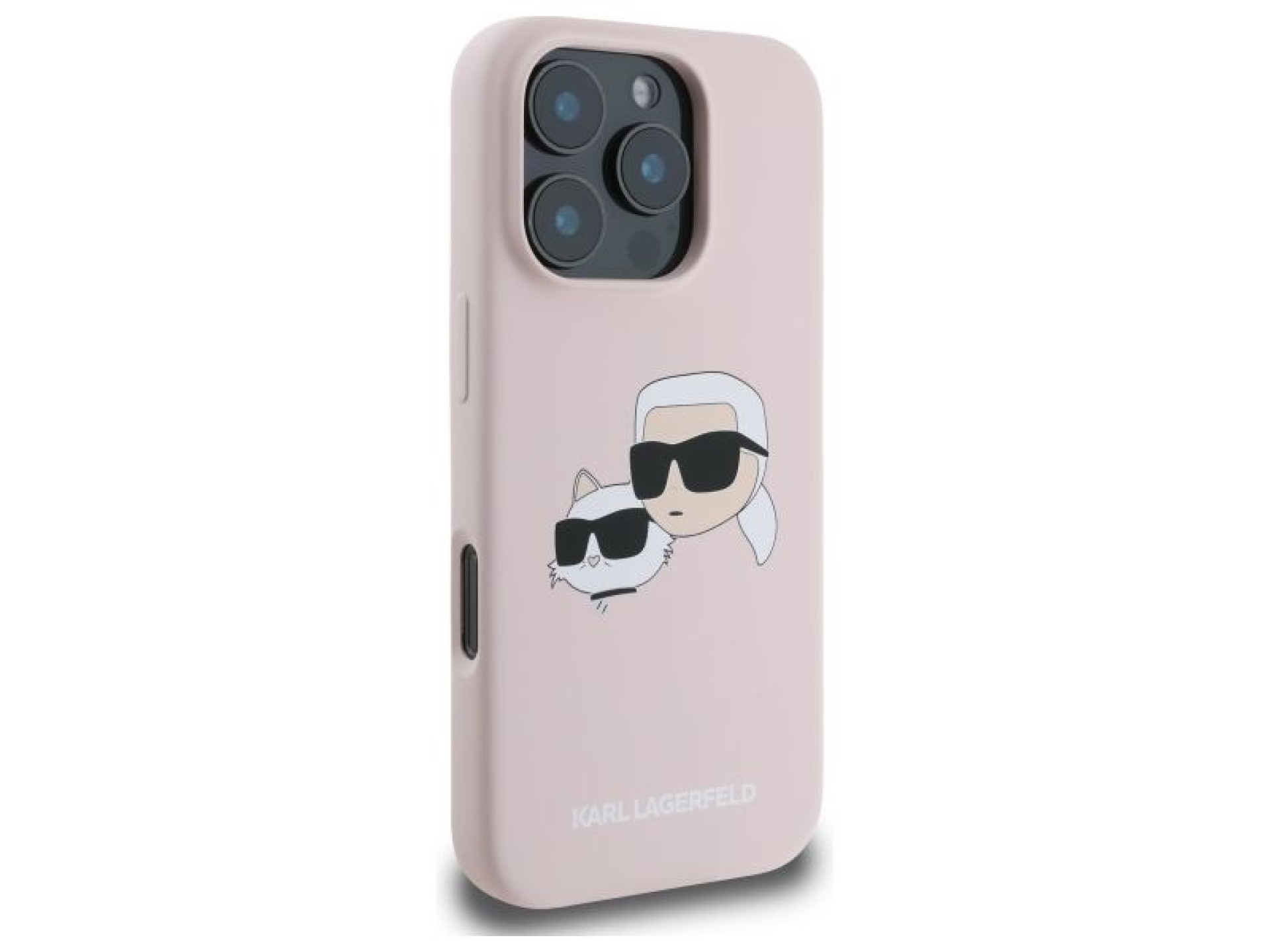 Funda MagSafe de silicona con estampado de cabezas de nauble de Karl Lagerfeld para iPhone 16 Pro Ma