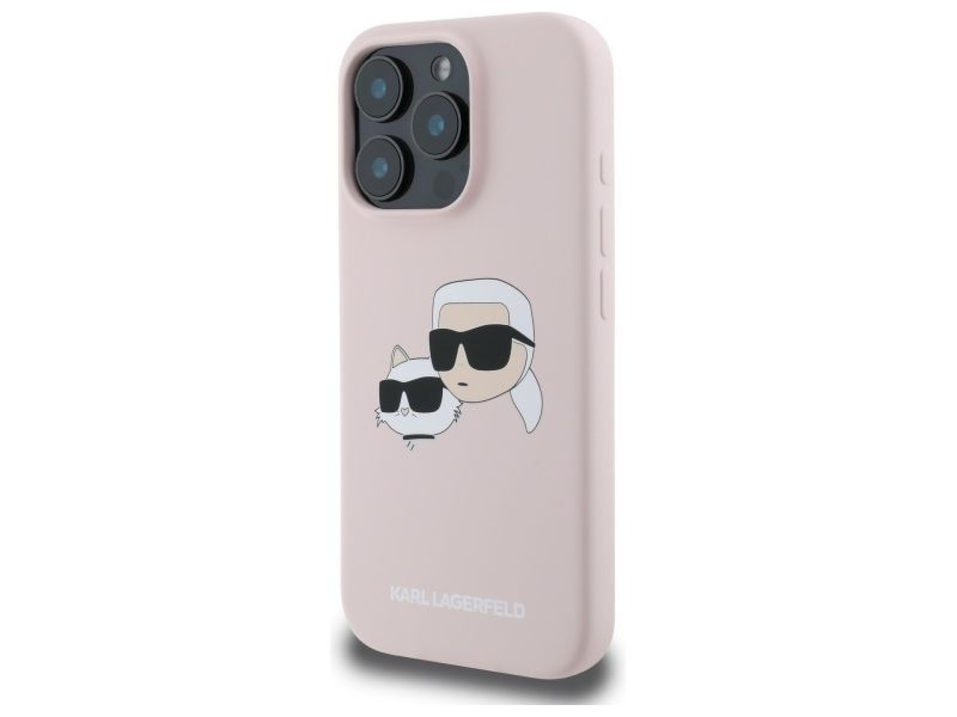 Funda MagSafe de silicona con estampado de cabezas de nauble de Karl Lagerfeld para iPhone 16 Pro Ma