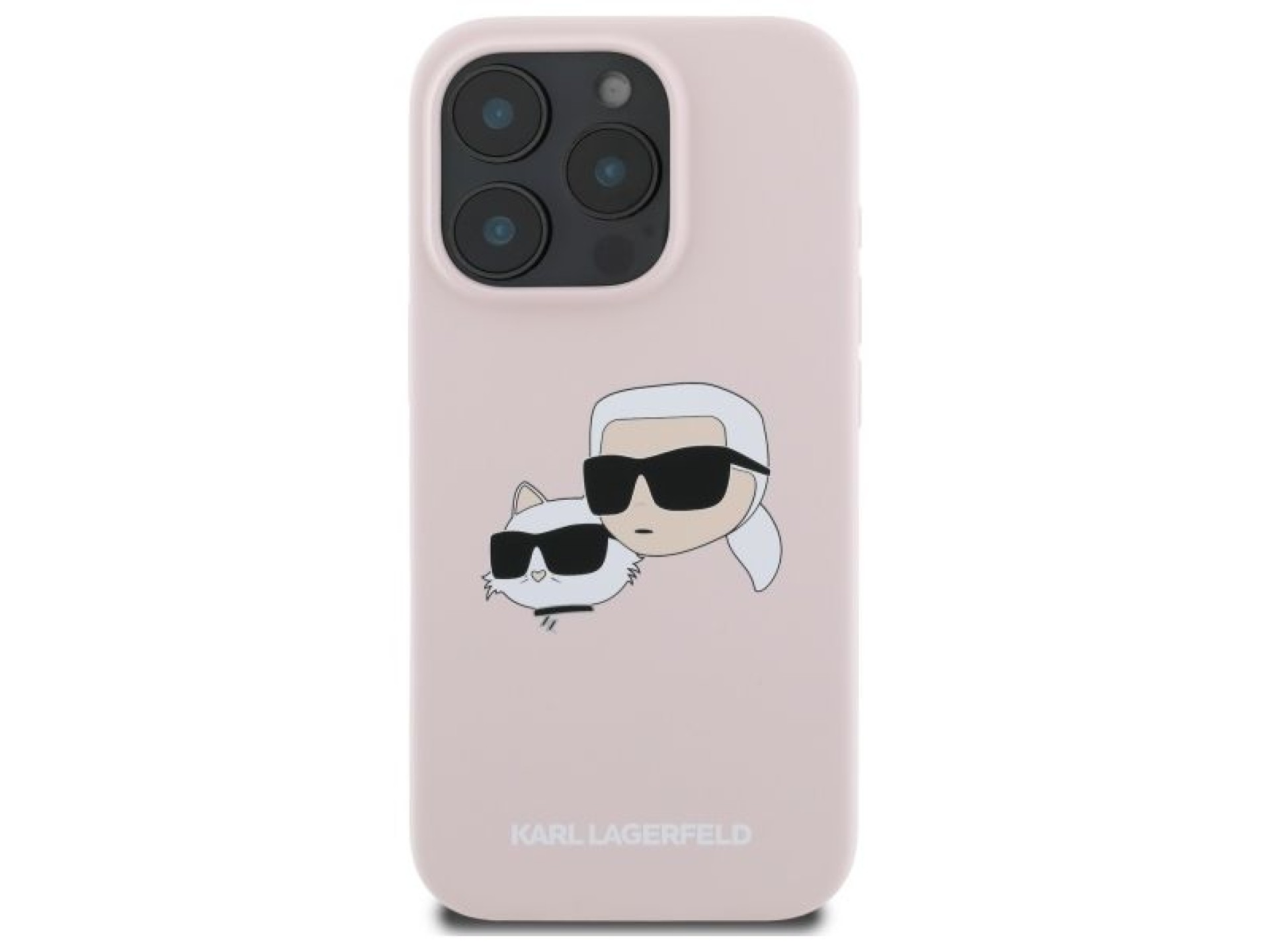 Funda MagSafe de silicona con estampado de cabezas de nauble de Karl Lagerfeld para iPhone 16 Pro Ma