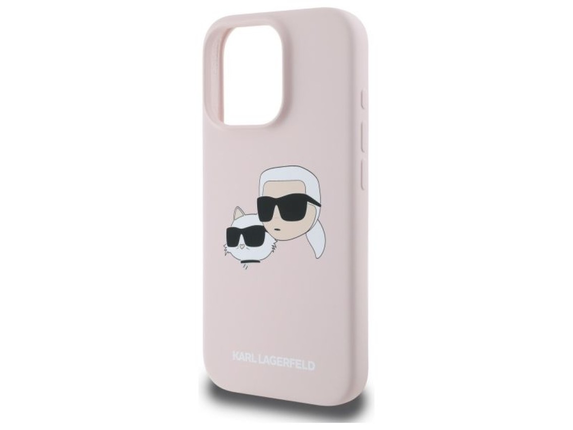 Funda MagSafe de silicona con estampado de cabezas de nauble de Karl Lagerfeld para iPhone 16 Pro Ma