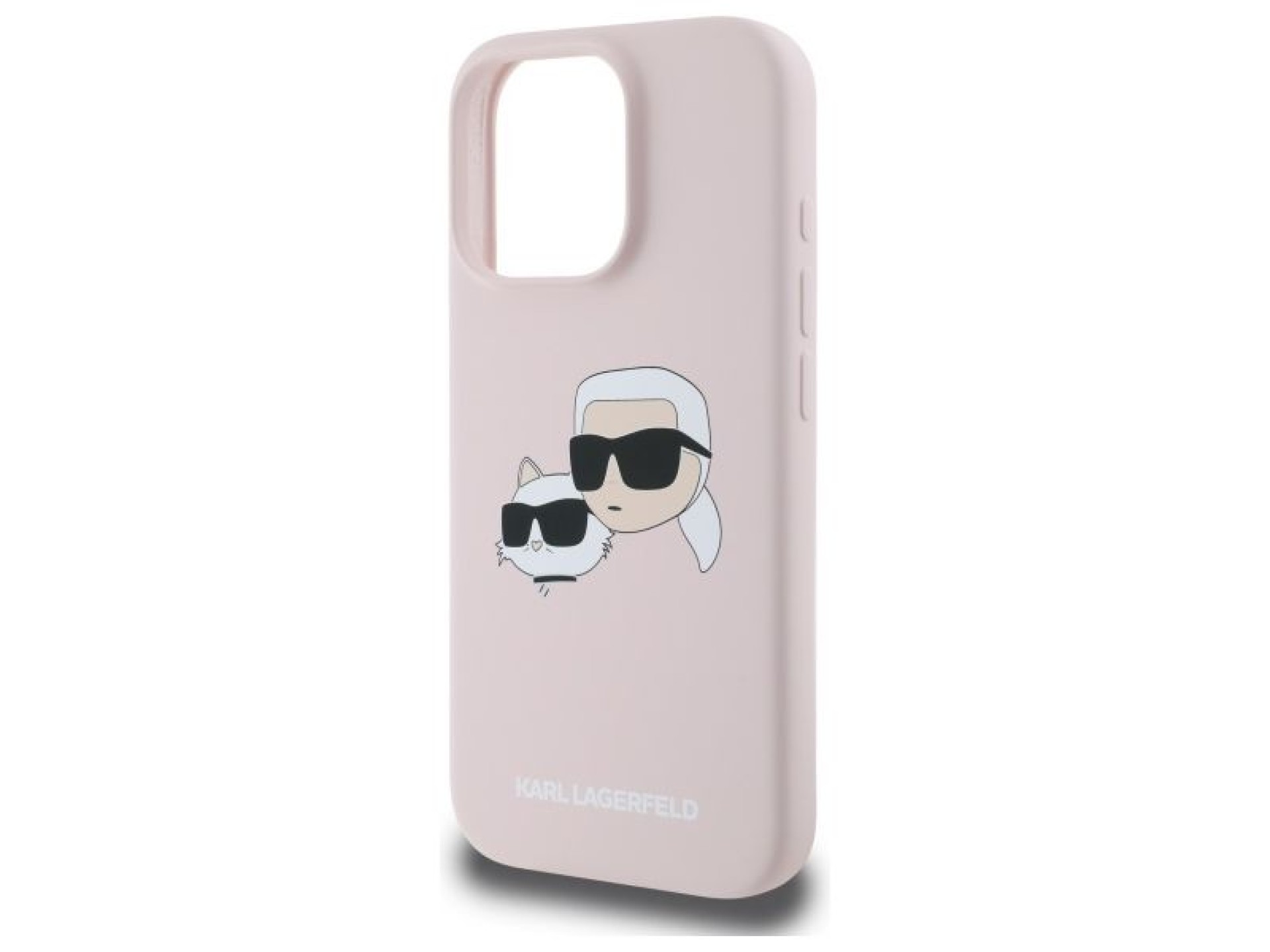 Funda MagSafe de silicona con estampado de cabezas de nauble de Karl Lagerfeld para iPhone 16 Pro Ma
