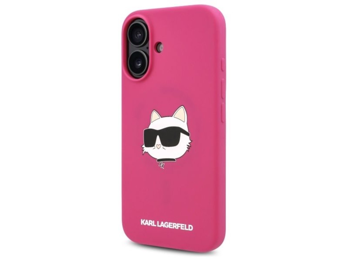 Funda de silicona Karl Lagerfeld con estampado de la cabeza de Choupette para iPhone 16 MagSafe - Fu