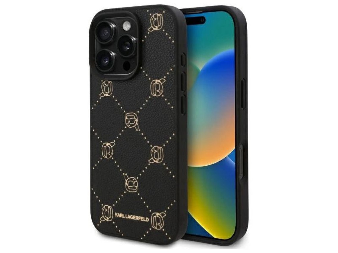 Capa Karl Lagerfeld Magsafe Karl Head para iPhone 16 Pro Max - Preta