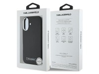 Capa MagSafe Karl Lagerfeld FW com placa de metal para iPhone 16 Plus - Preta Capa MagSafe Karl Lagerfeld FW com placa de metal para iPhone 16 Plus - Preta