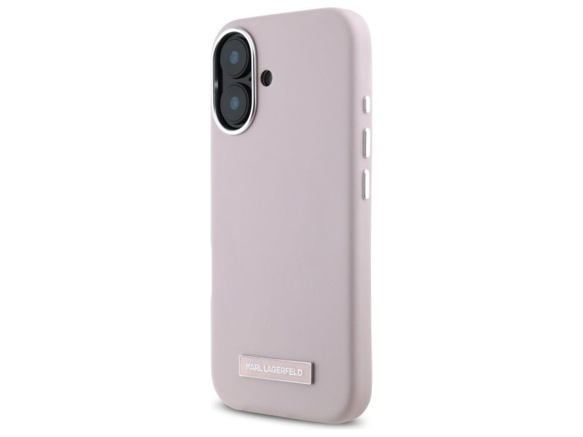 Funda Karl Lagerfeld FW Metal Plate MagSafe para iPhone 16 - Rosa