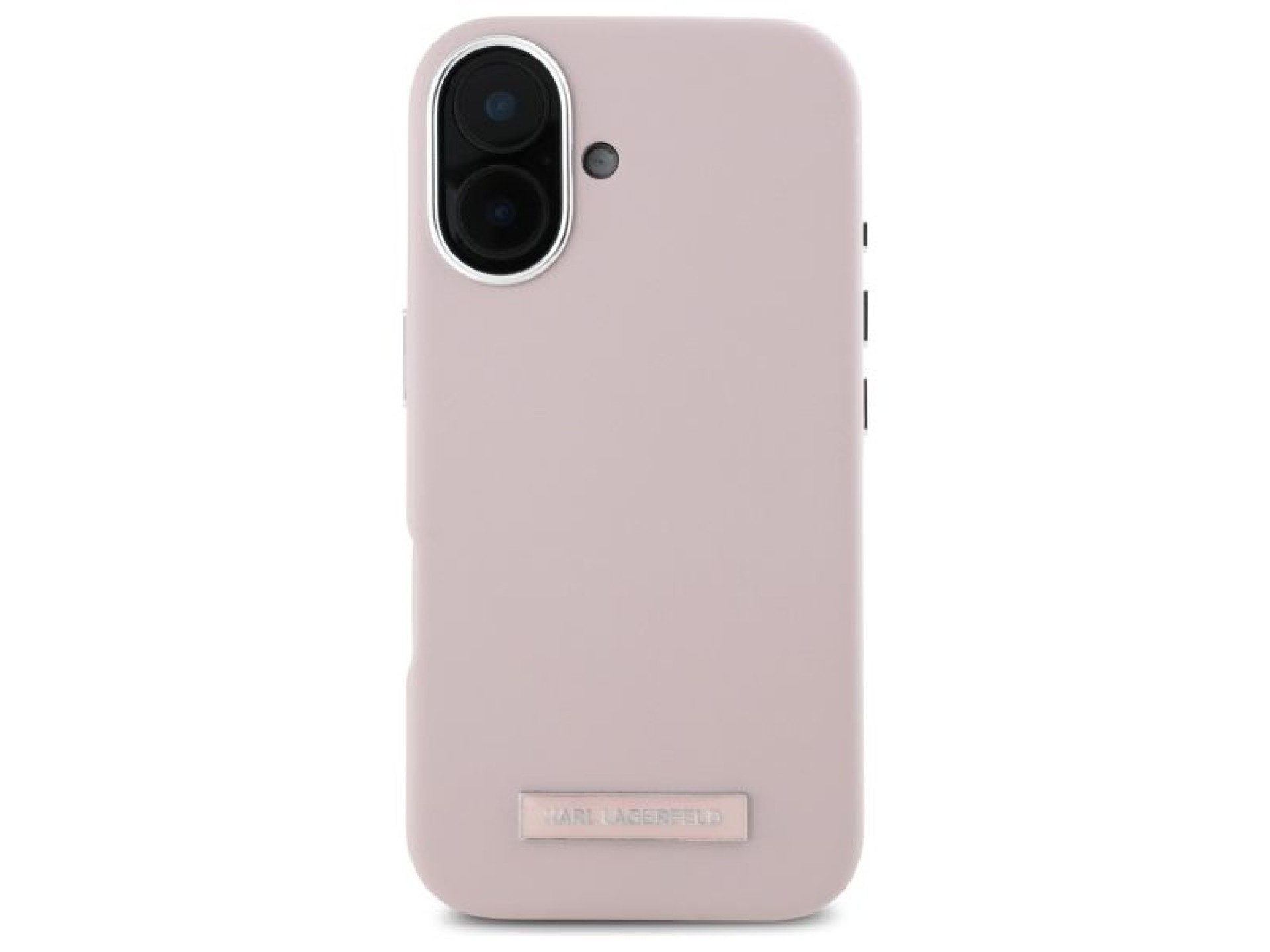 Funda Karl Lagerfeld FW Metal Plate MagSafe para iPhone 16 - Rosa