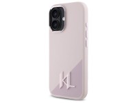 Funda Karl Lagerfeld de silicona Shadow Metal Initial MagSafe para iPhone 16 - Rosa Funda Karl Lagerfeld de silicona Shadow Metal Initial MagSafe para iPhone 16 - Rosa