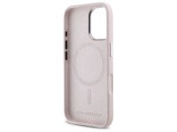 Funda Karl Lagerfeld de silicona Shadow Metal Initial MagSafe para iPhone 16 - Rosa Funda Karl Lagerfeld de silicona Shadow Metal Initial MagSafe para iPhone 16 - Rosa