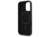 Capa para iPhone 16 com MagSafe, inicial metálica e sombra de silicone Karl Lagerfeld - Preta Capa para iPhone 16 com MagSafe, inicial metálica e sombra de silicone Karl Lagerfeld - Preta