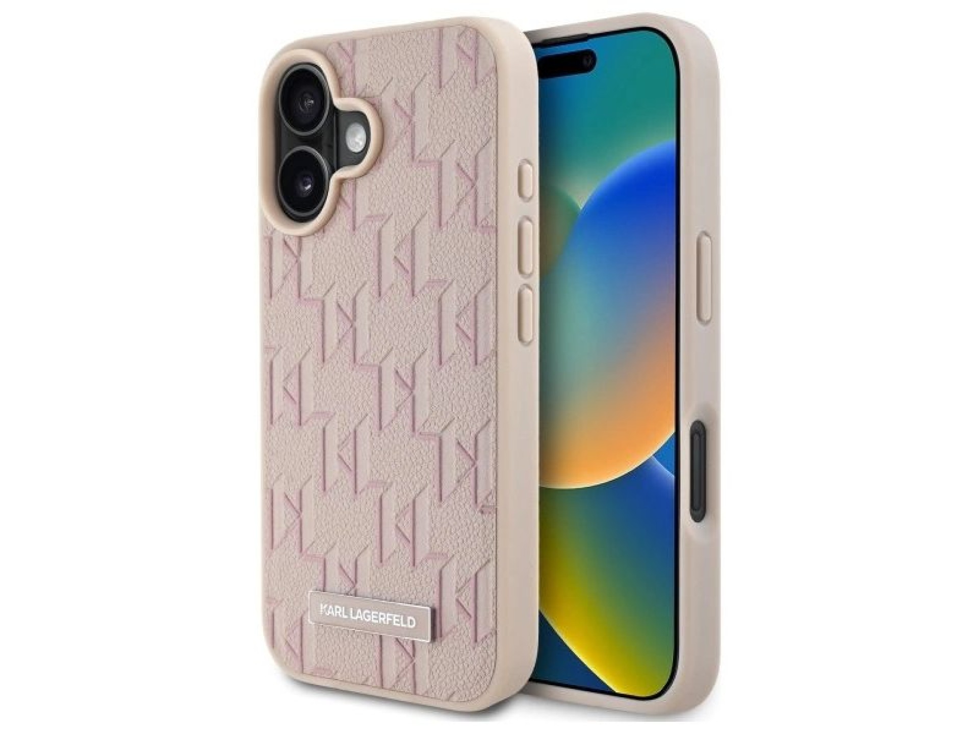 Karl Lagerfeld Hot Stamp Magsafe iPhone 16 Case - Pink