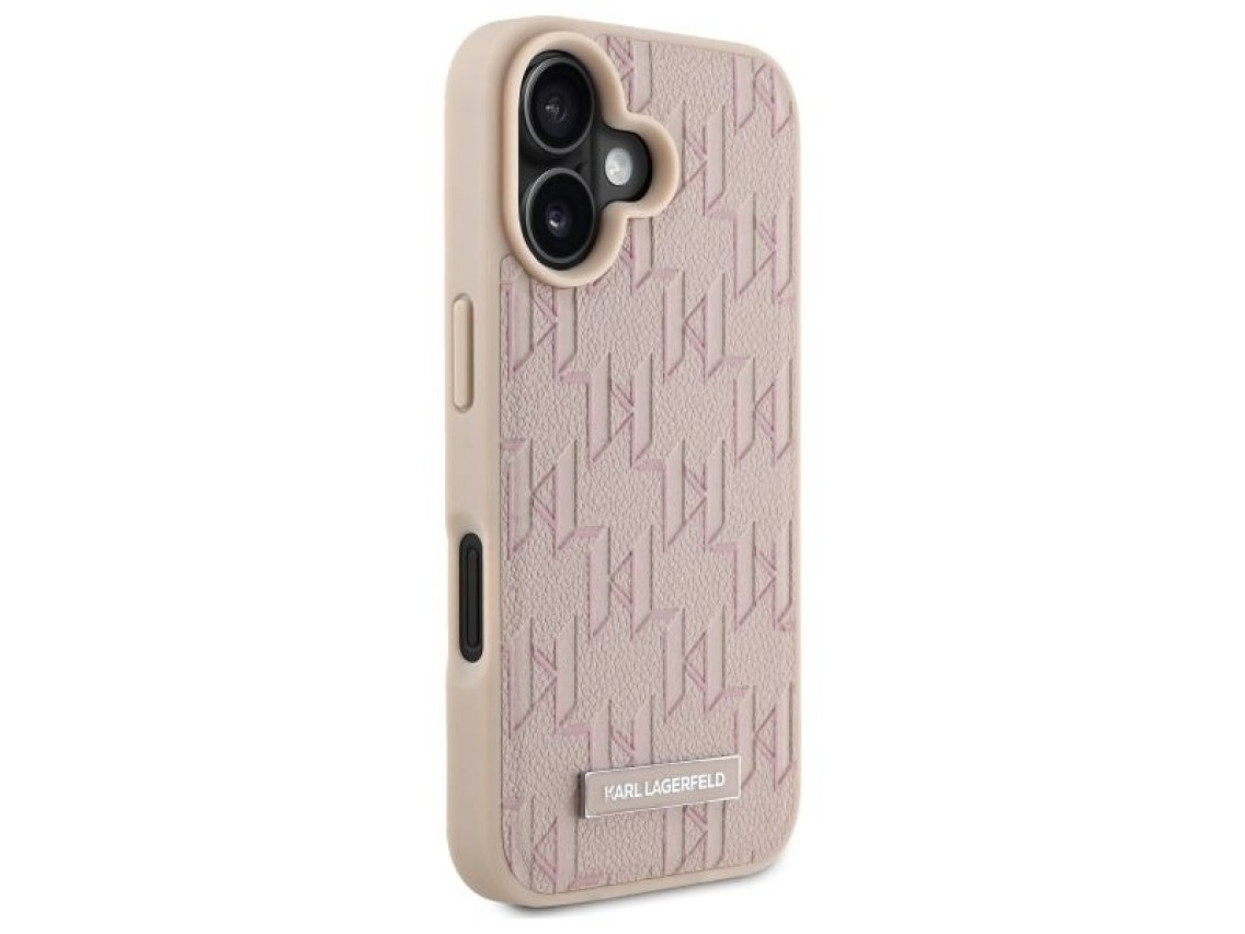 Karl Lagerfeld Hot Stamp Magsafe iPhone 16 Case - Pink