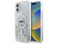 Capa MagSafe Karl Lagerfeld Liquid Glitter Karl Head para iPhone 16 Plus - Transparente Capa MagSafe Karl Lagerfeld Liquid Glitter Karl Head para iPhone 16 Plus - Transparente