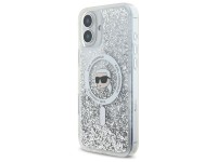 Karl Lagerfeld Liquid Glitter Karl Head Magsafe iPhone 16 Case - Clear Karl Lagerfeld Liquid Glitter Karl Head Magsafe iPhone 16 Case - Clear