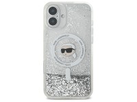 Capa MagSafe Karl Lagerfeld Liquid Glitter Karl Head para iPhone 16 Plus - Transparente Capa MagSafe Karl Lagerfeld Liquid Glitter Karl Head para iPhone 16 Plus - Transparente