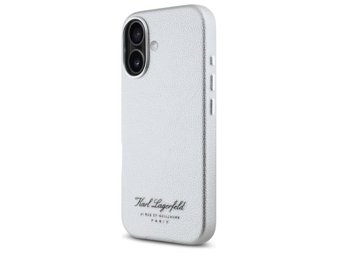Funda para iPhone 16 del hotel Karl Lagerfeld RSG - gris
