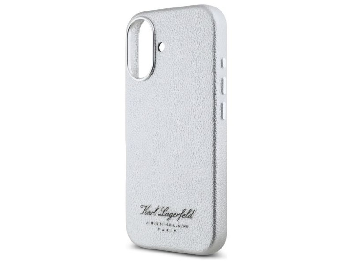 Funda para iPhone 16 del hotel Karl Lagerfeld RSG - gris