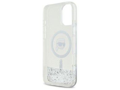 Karl Lagerfeld Liquid Glitter Karl Head Magsafe Case for iPhone 16 Plus - Clear Karl Lagerfeld Liquid Glitter Karl Head Magsafe Case for iPhone 16 Plus - Clear