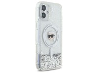 Capa MagSafe Karl Lagerfeld Liquid Glitter Karl Head para iPhone 16 Plus - Transparente Capa MagSafe Karl Lagerfeld Liquid Glitter Karl Head para iPhone 16 Plus - Transparente