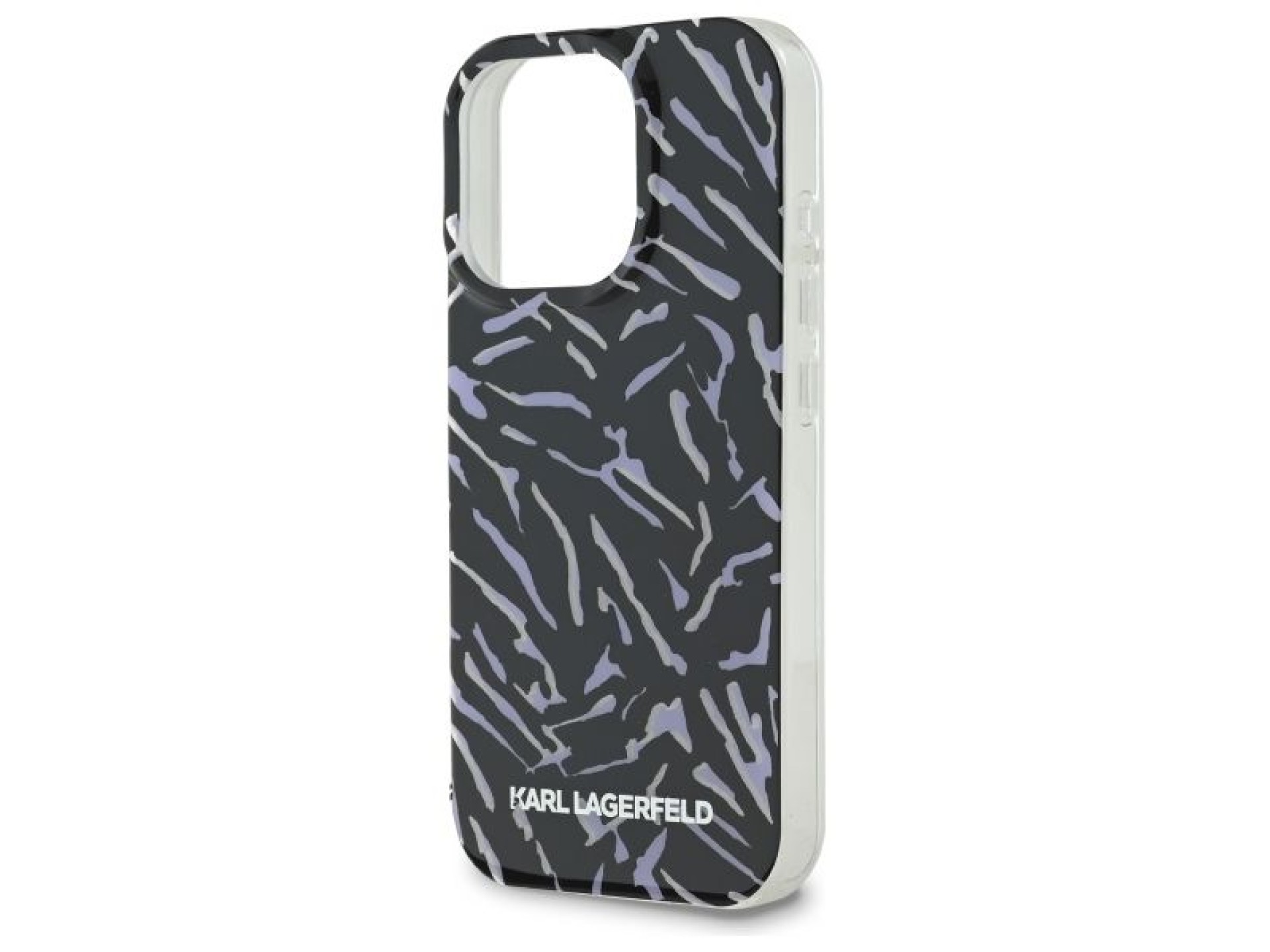 Capa para iPhone 16 Pro Karl Lagerfeld Zebra com Cordão - Roxa