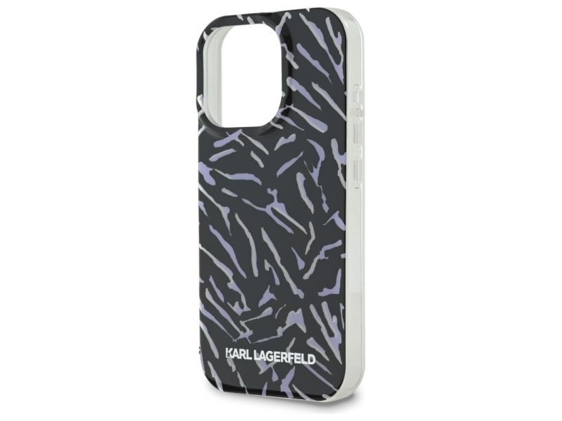 Capa para iPhone 16 Pro Karl Lagerfeld Zebra com Cord�o - Roxa