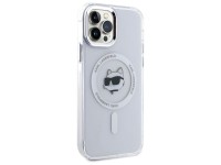 Capa MagSafe para iPhone 12 Karl Lagerfeld IML Metal Choupette Head - Branca Capa MagSafe para iPhone 12 Karl Lagerfeld IML Metal Choupette Head - Branca