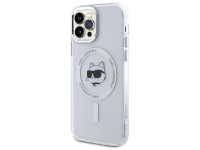 Capa MagSafe para iPhone 12 Karl Lagerfeld IML Metal Choupette Head - Branca Capa MagSafe para iPhone 12 Karl Lagerfeld IML Metal Choupette Head - Branca