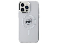Capa MagSafe Karl Lagerfeld IML Metal Choupette Head para iPhone 13 Pro - Branca Capa MagSafe Karl Lagerfeld IML Metal Choupette Head para iPhone 13 Pro - Branca