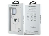 Capa MagSafe Karl Lagerfeld IML Metal Choupette Head para iPhone 14 Pro - Branca Capa MagSafe Karl Lagerfeld IML Metal Choupette Head para iPhone 14 Pro - Branca