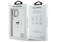 Capa MagSafe Karl Lagerfeld IML Metal Choupette Head para iPhone 13 Pro - Branca Capa MagSafe Karl Lagerfeld IML Metal Choupette Head para iPhone 13 Pro - Branca