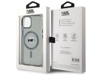 Karl Lagerfeld KLHMP15SHLSKIK iPhone 15 6.1" black/black hardcase IML Metal Karl Head MagSafe