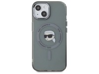Karl Lagerfeld KLHMP15SHLSKIK iPhone 15 6.1" black/black hardcase IML Metal Karl Head MagSafe