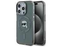 Funda rígida negra Karl Lagerfeld KLHMP15XHLSKIK para iPhone 15 Pro Max de 6,7" con IML Metal y cabe Funda rígida negra Karl Lagerfeld KLHMP15XHLSKIK para iPhone 15 Pro Max de 6,7" con IML Metal y cabe