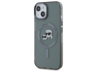 Karl Lagerfeld KLHMP15SHLSKCK iPhone 15 6.1" capa r�gida preta/preta IML Metal Karl&Choupette Head M