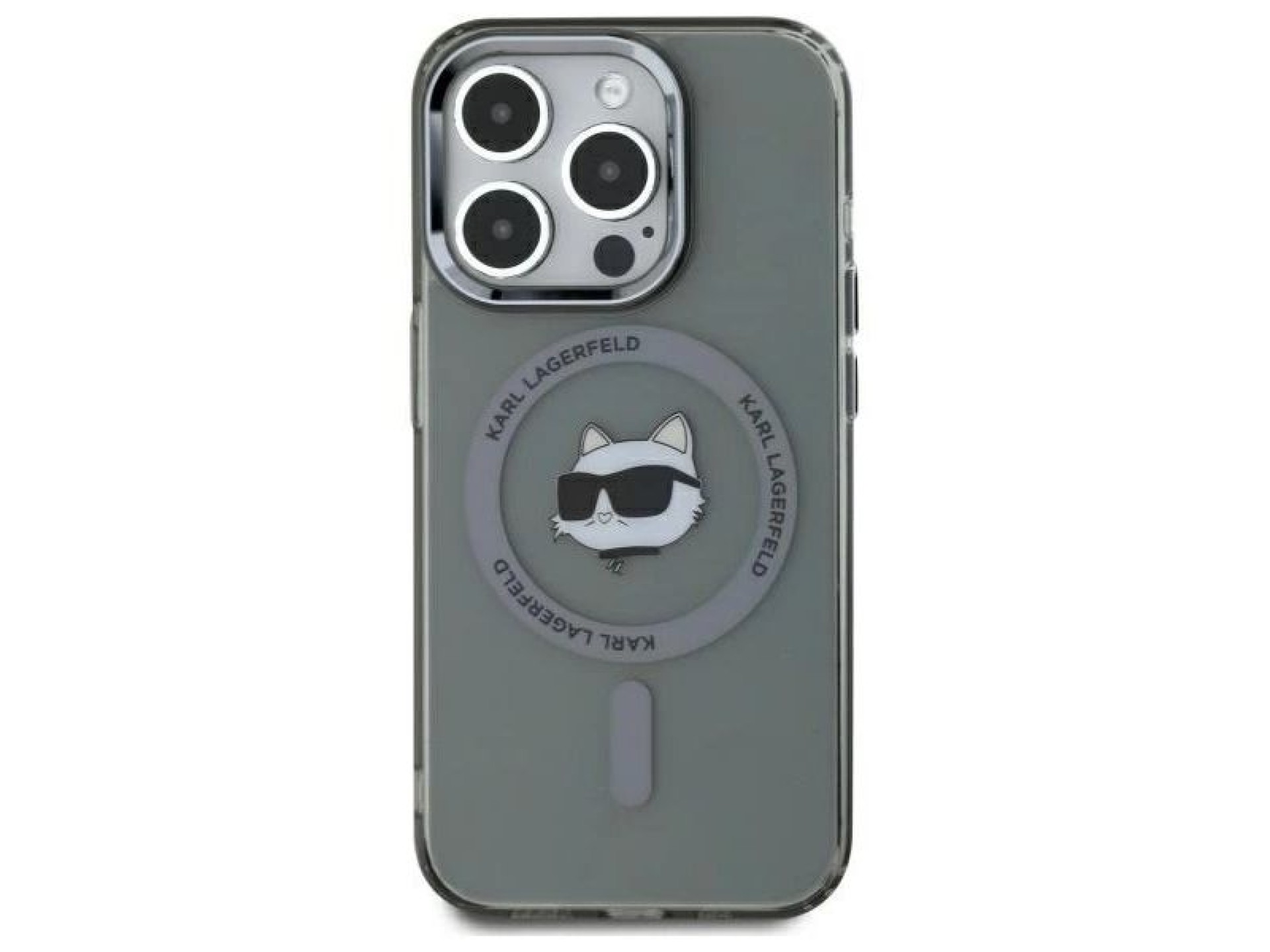 Capa rígida preta/preta Karl Lagerfeld KLHMP15XHLSCHK para iPhone 15 Pro Max 6.7