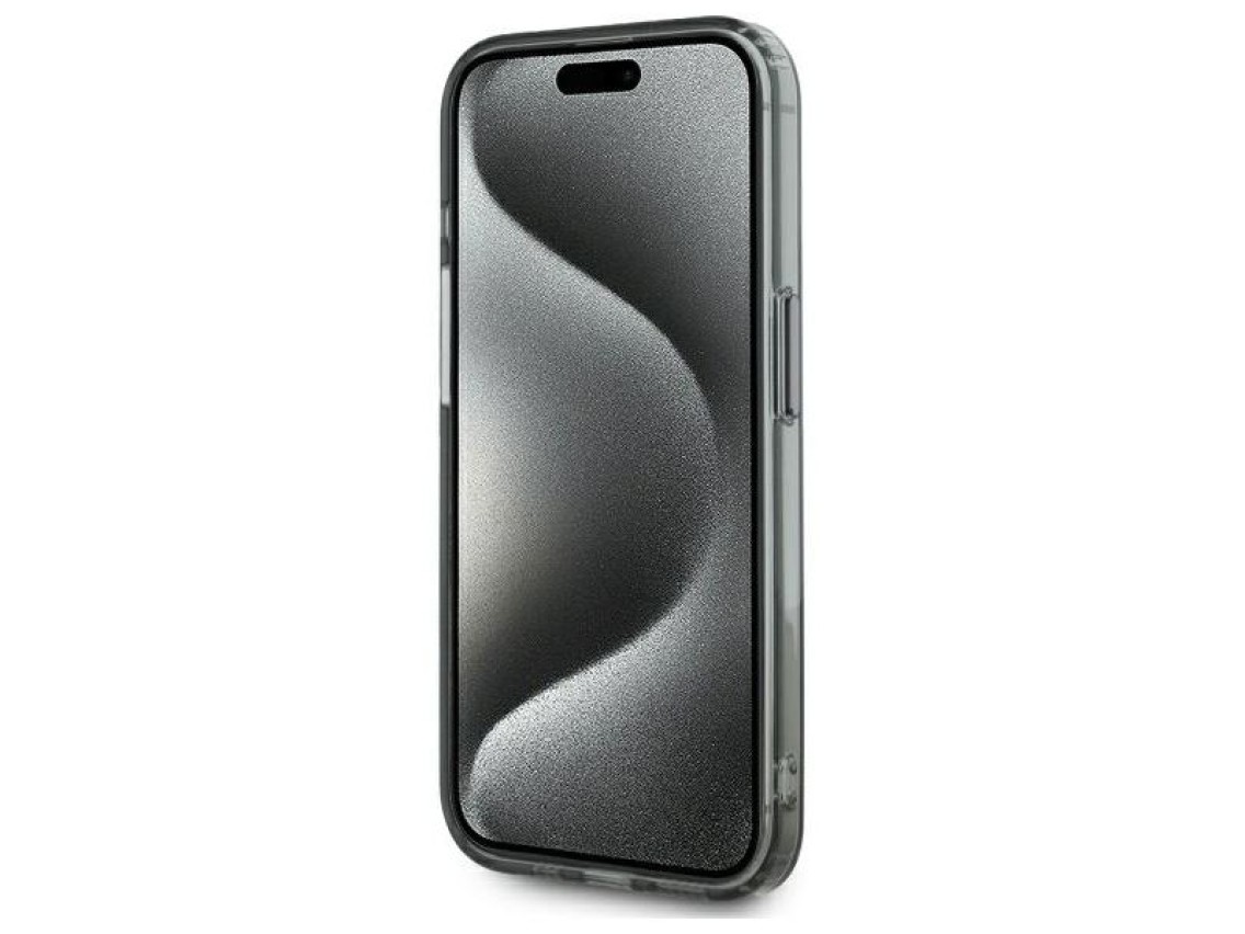 Karl Lagerfeld KLHMP15LHLSCHK iPhone 15 Pro 6.1" negro/negro estuche r�gido IML Metal Choupette Head