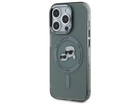 Capa r�gida preta/preta Karl Lagerfeld KLHMP15XHLSKCK para iPhone 15 Pro Max 6.7" com MagSafe e deta