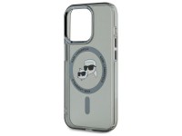 Capa r�gida preta/preta Karl Lagerfeld KLHMP15XHLSKCK para iPhone 15 Pro Max 6.7" com MagSafe e deta