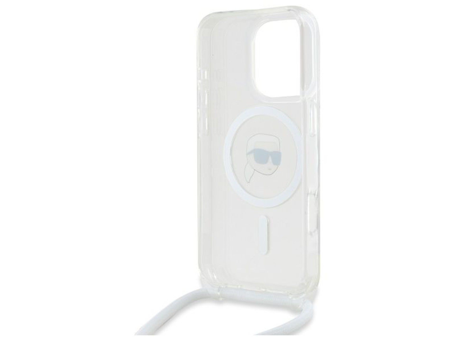 Funda bandolera Karl Lagerfeld IML Karl Head MagSafe para iPhone 16 Pro - Transparente