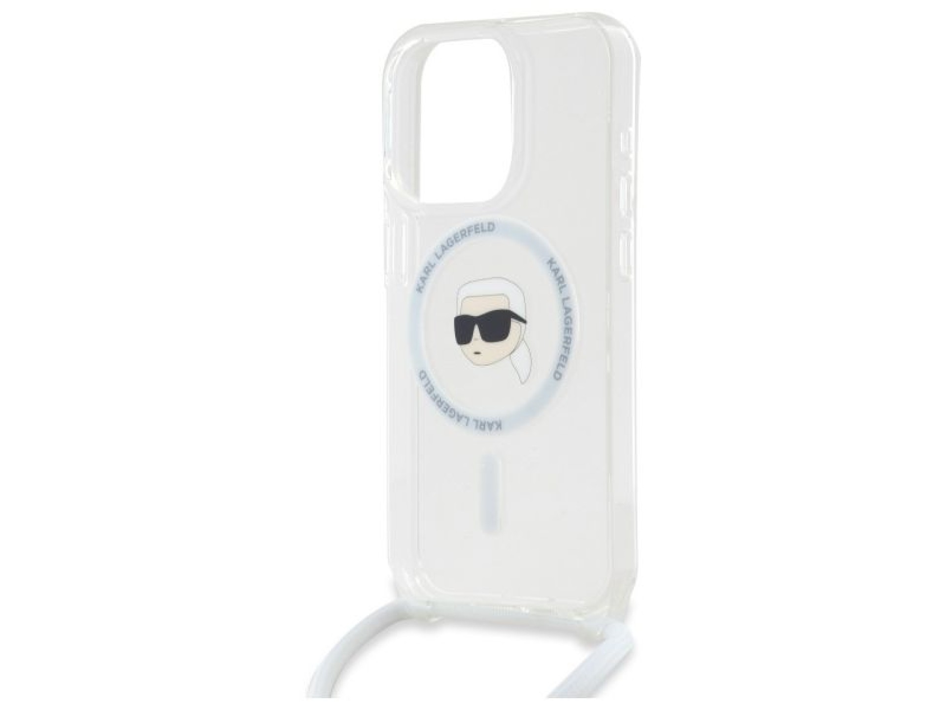 Funda bandolera Karl Lagerfeld IML Karl Head MagSafe para iPhone 16 Pro - Transparente