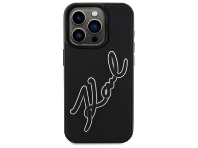 Karl Lagerfeld 3D Rubber Signature Case for iPhone 15 Pro - Black Karl Lagerfeld 3D Rubber Signature Case for iPhone 15 Pro - Black