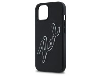 Capa para iPhone 15 com a assinatura de Karl Lagerfeld em borracha 3D - Preta Capa para iPhone 15 com a assinatura de Karl Lagerfeld em borracha 3D - Preta